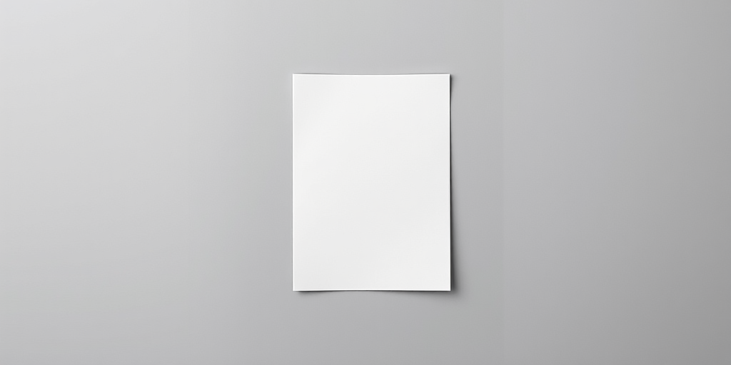 Create a high-resolution image of a blank document on a subtle grey background with soft lighting, using a Canon EOS R5 camera, 50mm lens, f/1.8 aperture, ISO 100, and a shallow depth of field to create a professional and clean look.