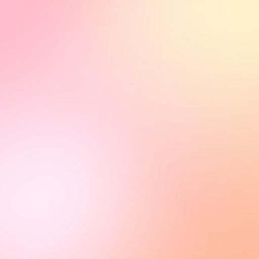 Create a smooth gradient background transitioning from soft pink to light yellow, using a Canon EOS R5 camera with a 50mm lens, aperture set to f/1.8, shutter speed of 1/250s, ISO 100, and a soft focus effect for a dreamy aesthetic.