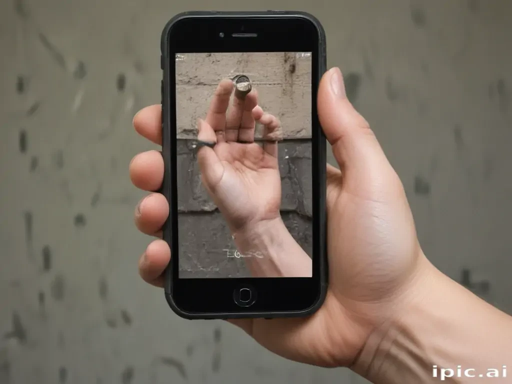 hand holding cell phone