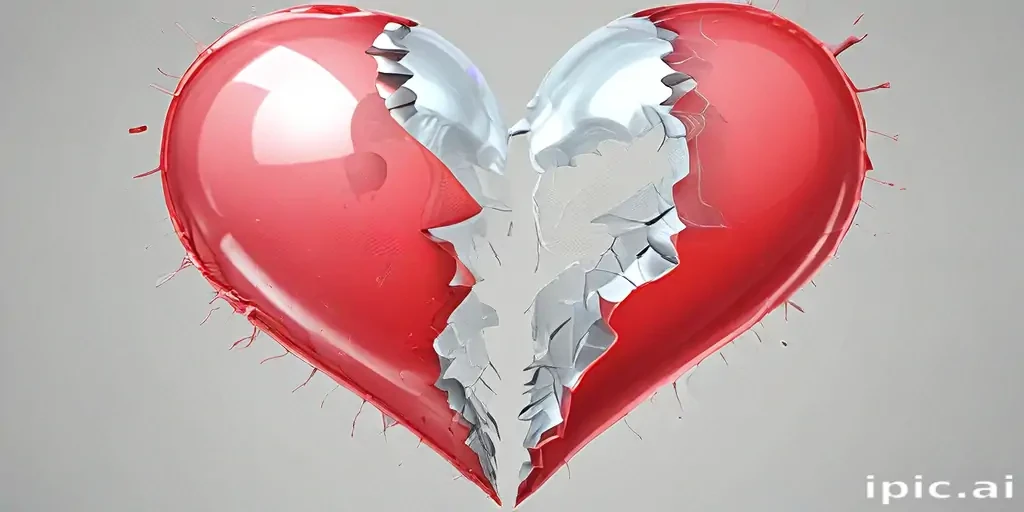 transparent broken heart