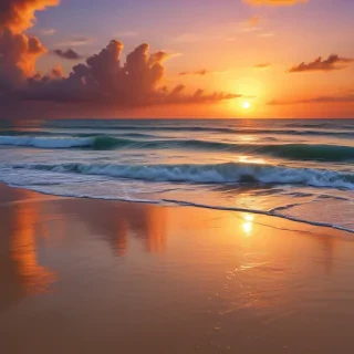 sunset wallpaper beach
