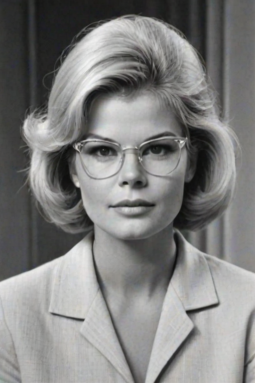 Enticing Candice Bergen, pencil sketch, portrait of Exquisite woman 1958s in glasses, hair style beatnik, outline, clear lines, fine lines, 8k