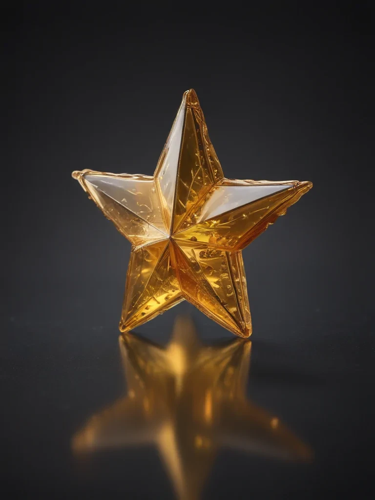 transparent gold star