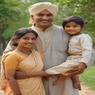 happy indian family