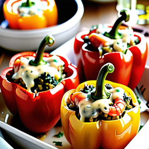 seafood dressing stuffed bell peppers