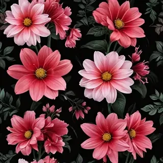 flower black background