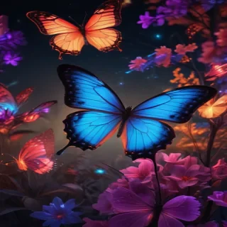 neon butterfly wallpaper