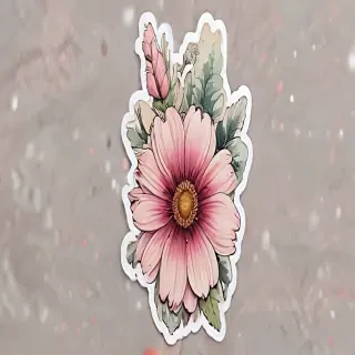 aesthetic flower stickers