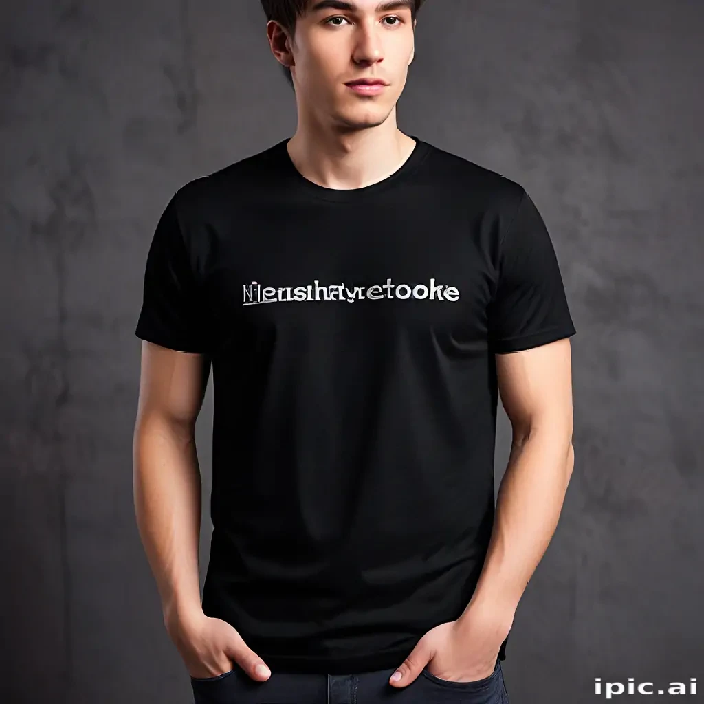 black t shirt mockup free