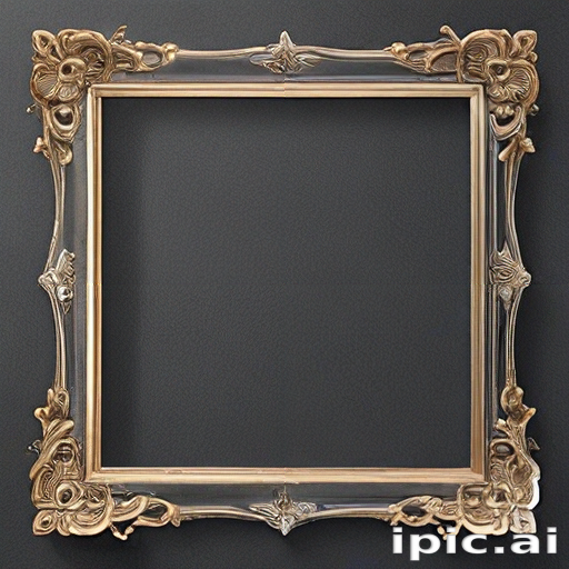 Elegant Ornate Picture Frame with Intricate Floral Designs and Patterns