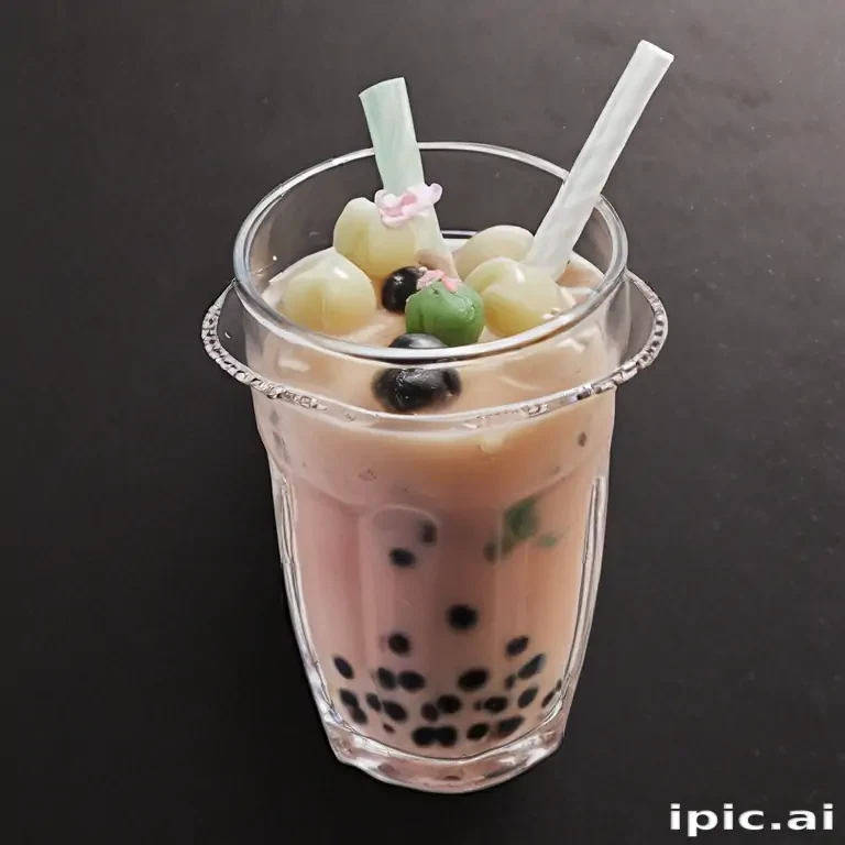 aesthetic boba tea background
