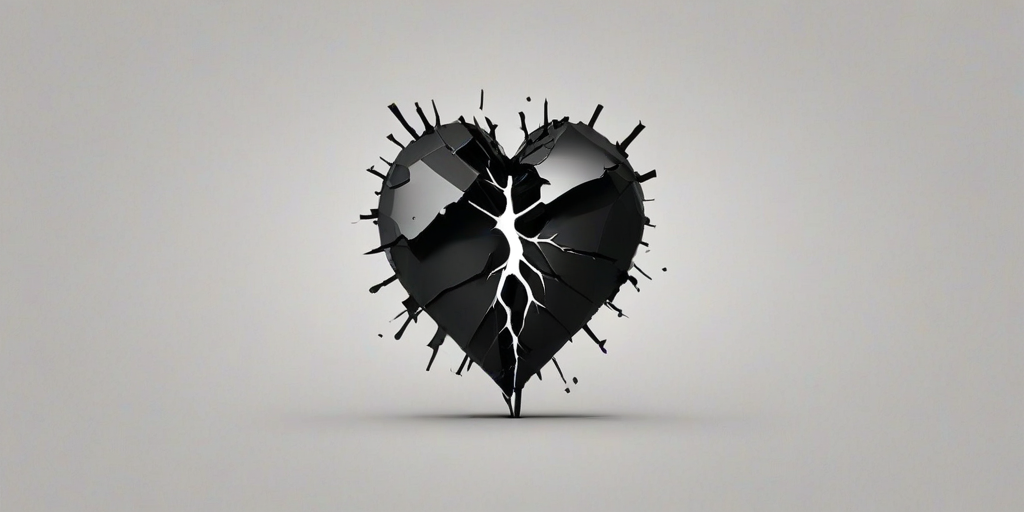 broken heart black