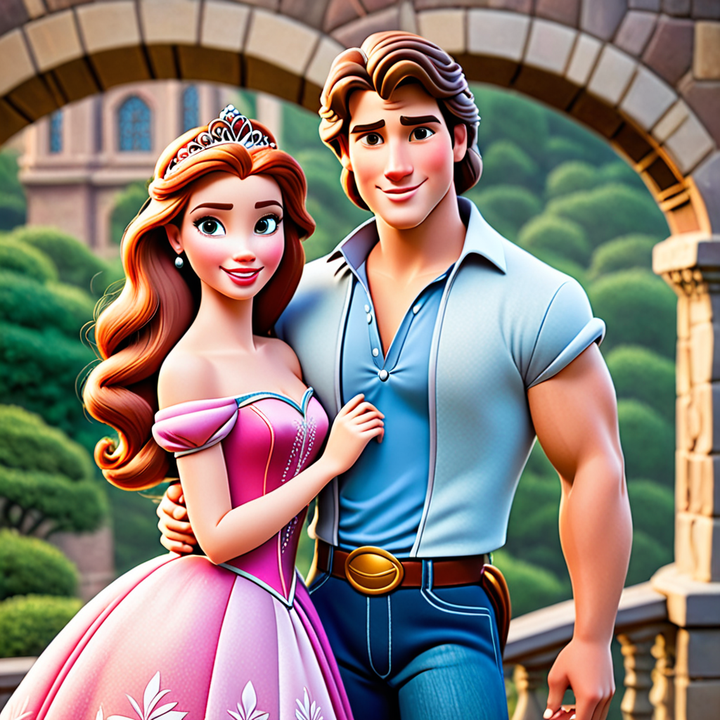 Disney princess style couple
