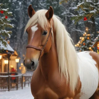 merry christmas horse images