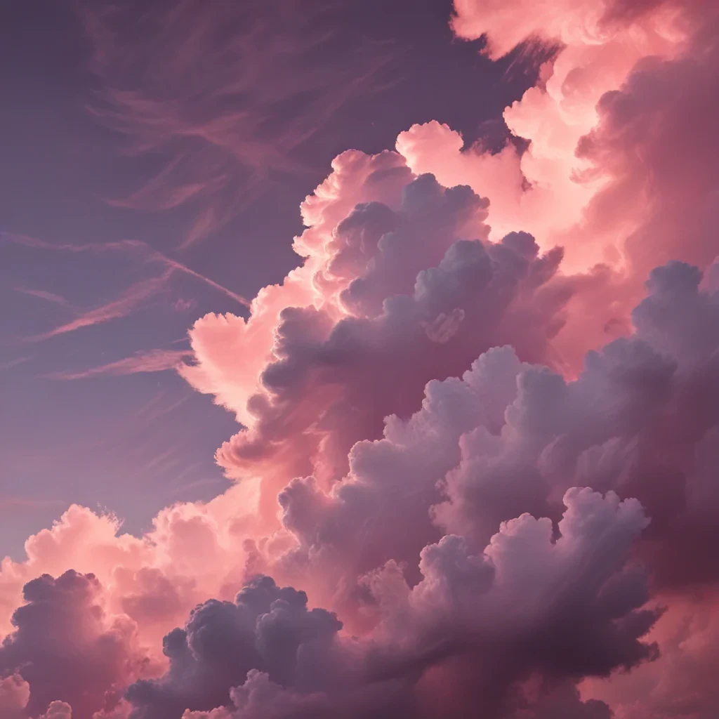 aesthetic pink clouds