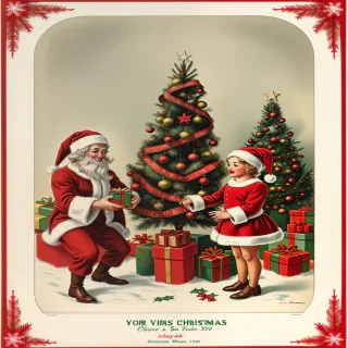 vintage christmas images to print