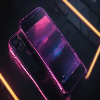 iphone neon wallpaper