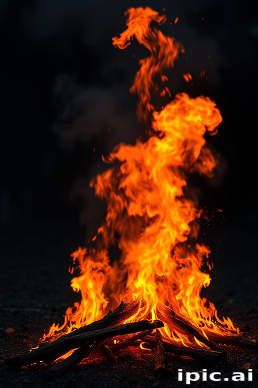 background with fire