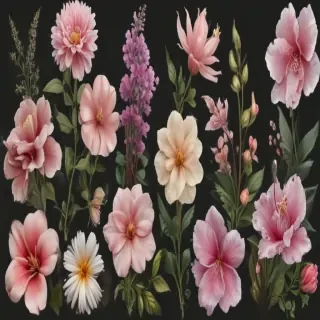 aesthetic flowers png