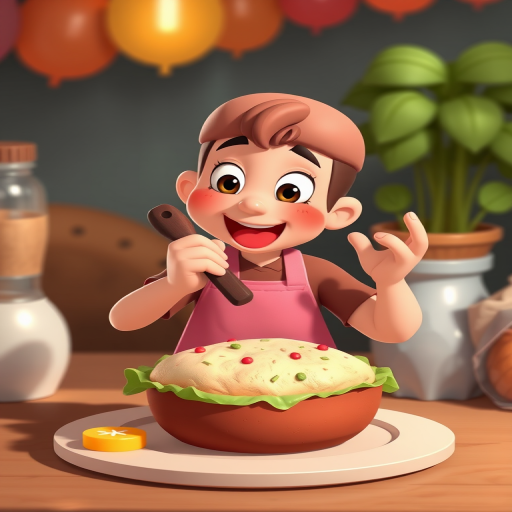 animated food