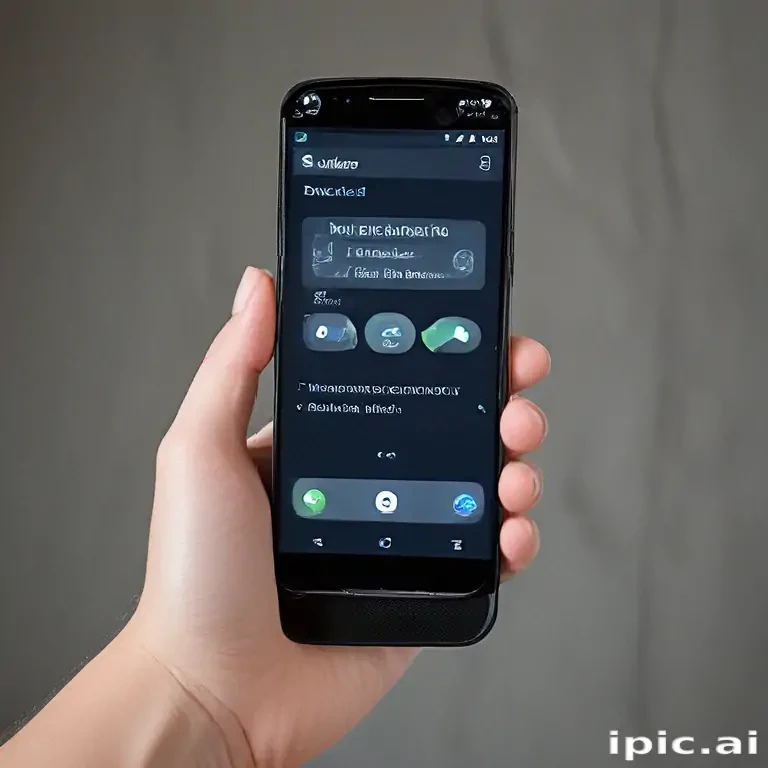 hand holding a phone