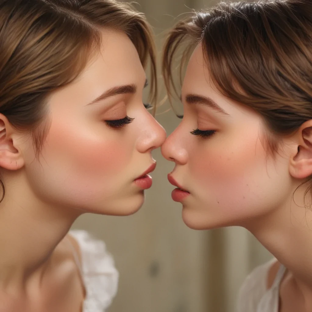 2 girls kissing