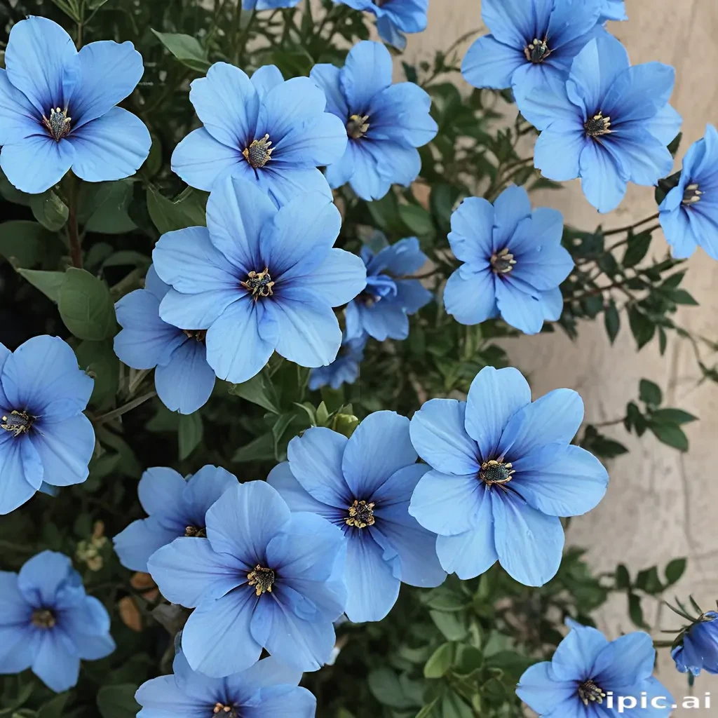 aesthetic blue flowers