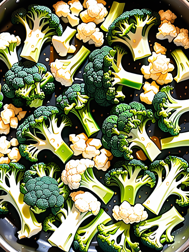 air fry broccoli and cauliflower