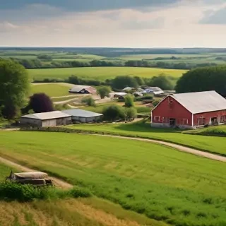 background of a farm