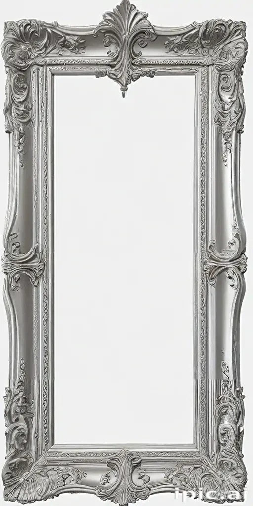 silver picture frame png