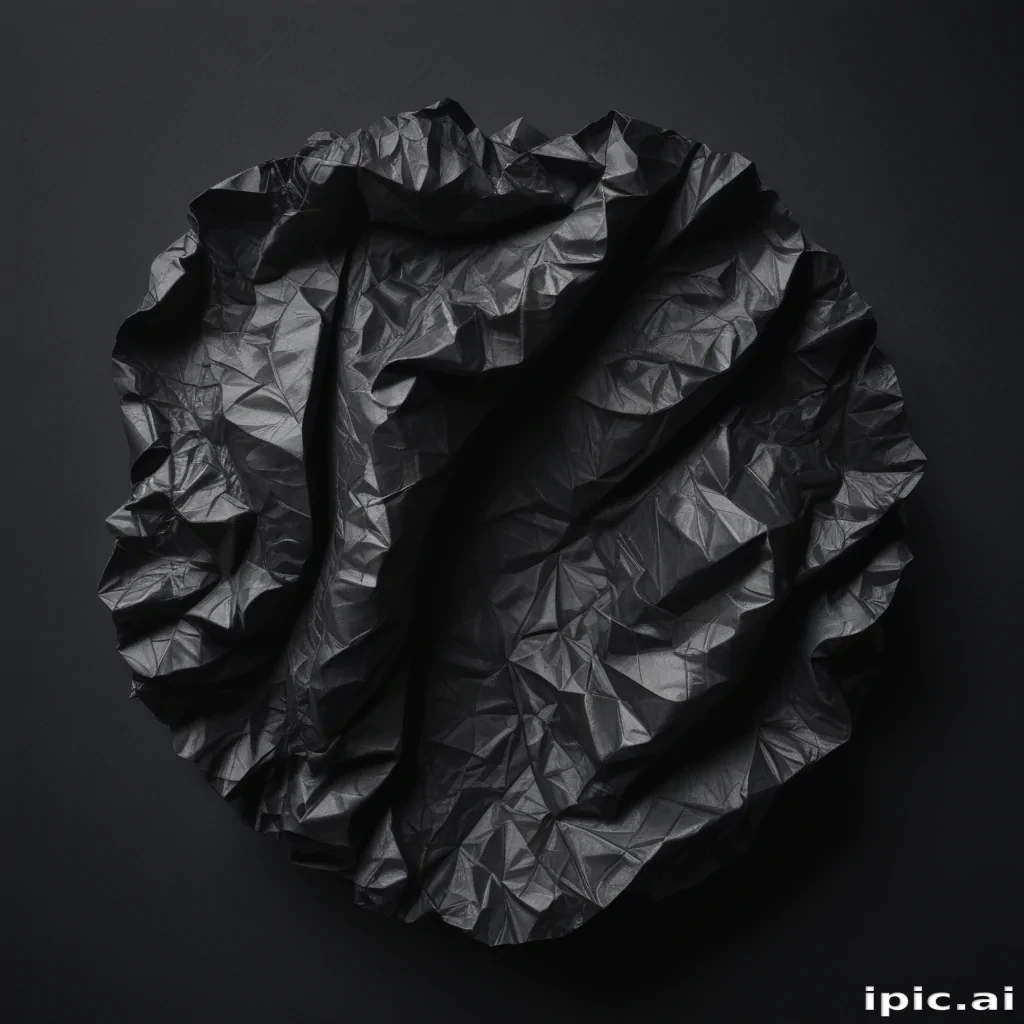 crumpled black paper