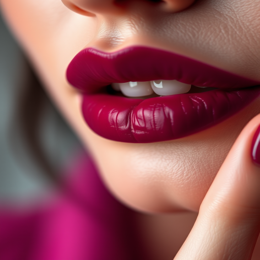 Velvety plum lips with soft-focus finish, gently blurred edges for lived-in look, romantic and sultry appearance, alluring Berry Blur Velour look