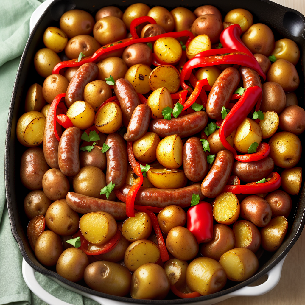 sausage peppers onions and potatoes