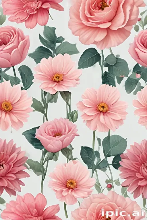 aesthetic flowers transparent
