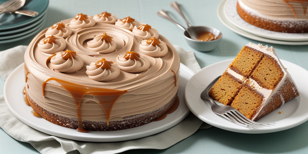 spice cake with caramel frosting