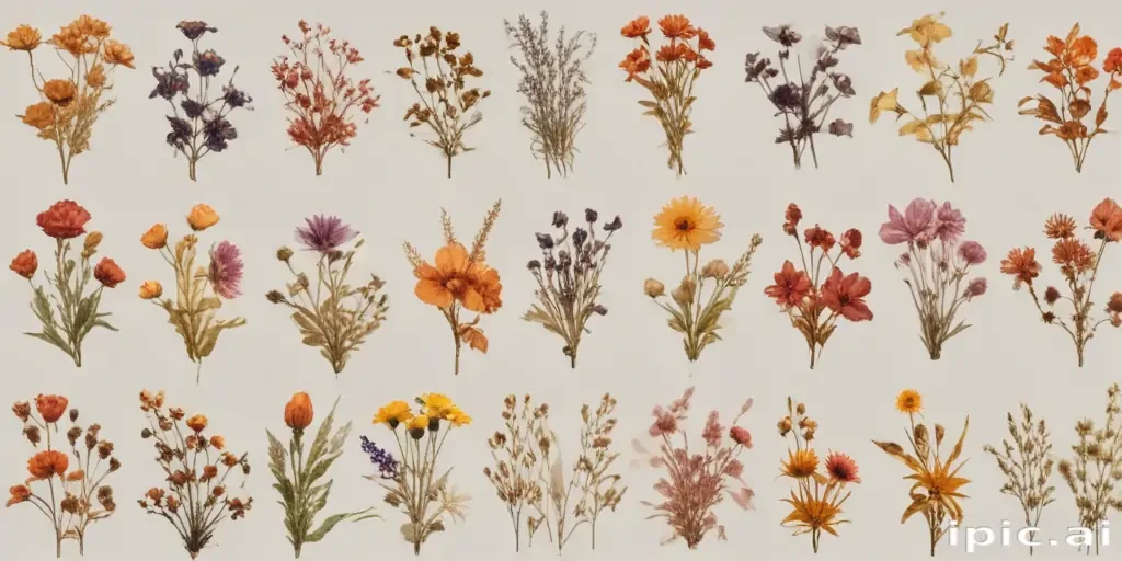 dried flowers png