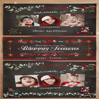christmas card template psd