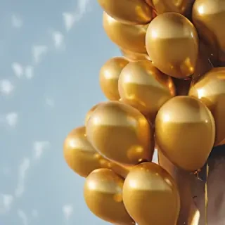 golden balloons