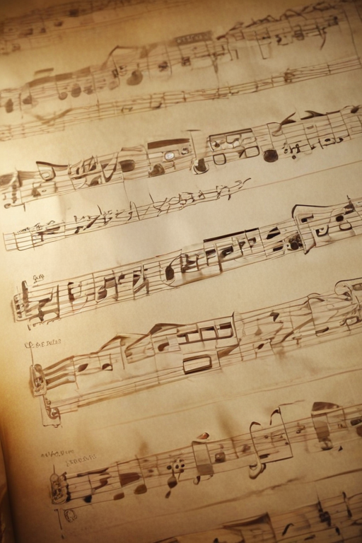 An Elegant Collection of Vintage Sheet Music with Intricate Notes and ...