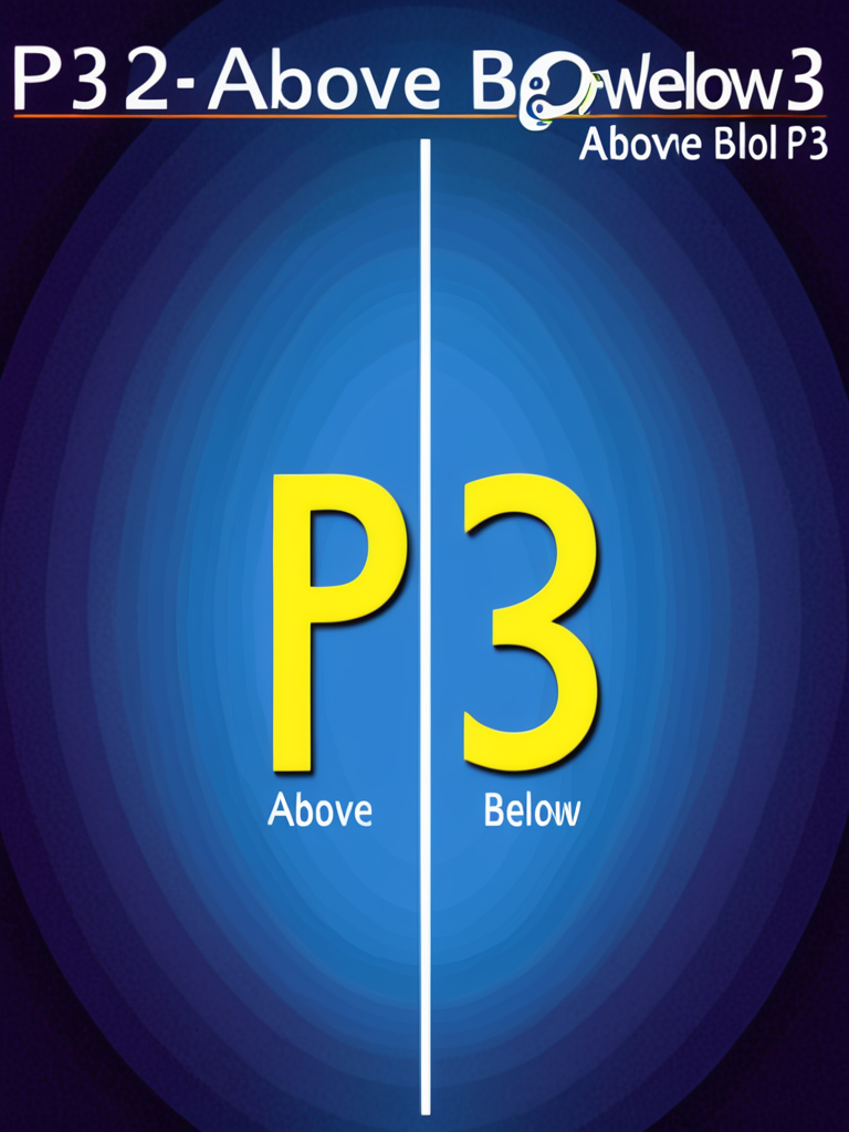 p2 above p3 below