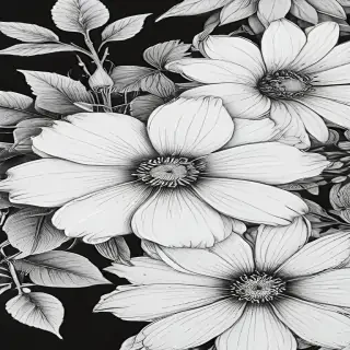 flower line art