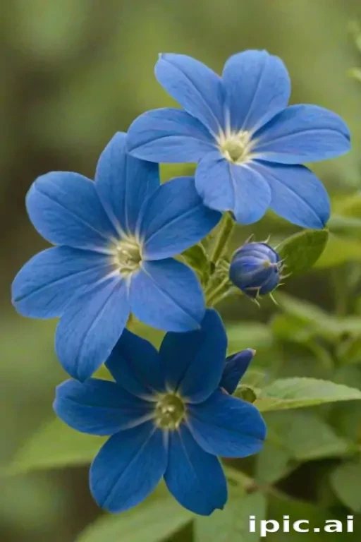 blue flowers transparent