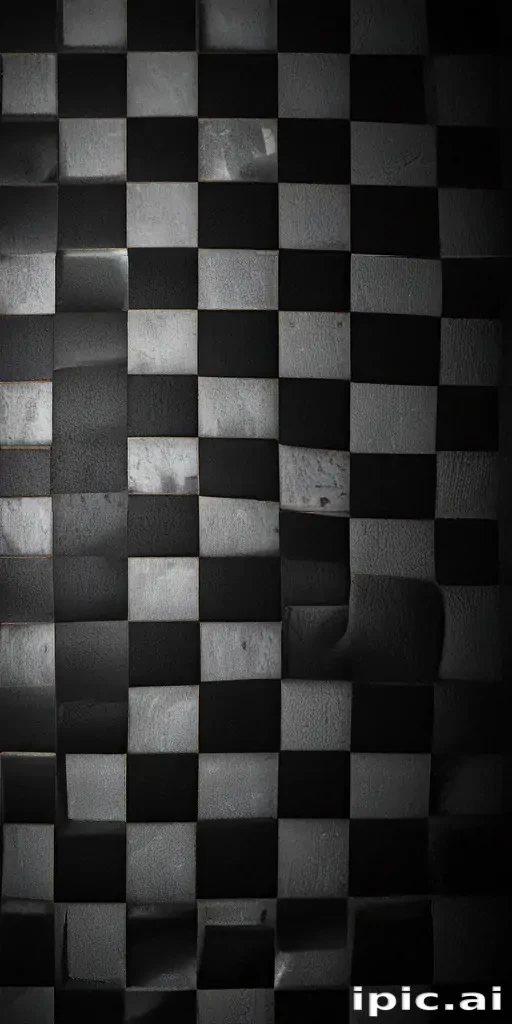 black checkered background