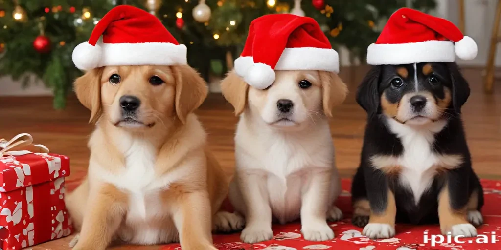 christmas dogs wallpaper