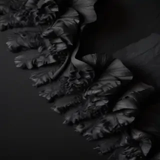 crinkled black paper
