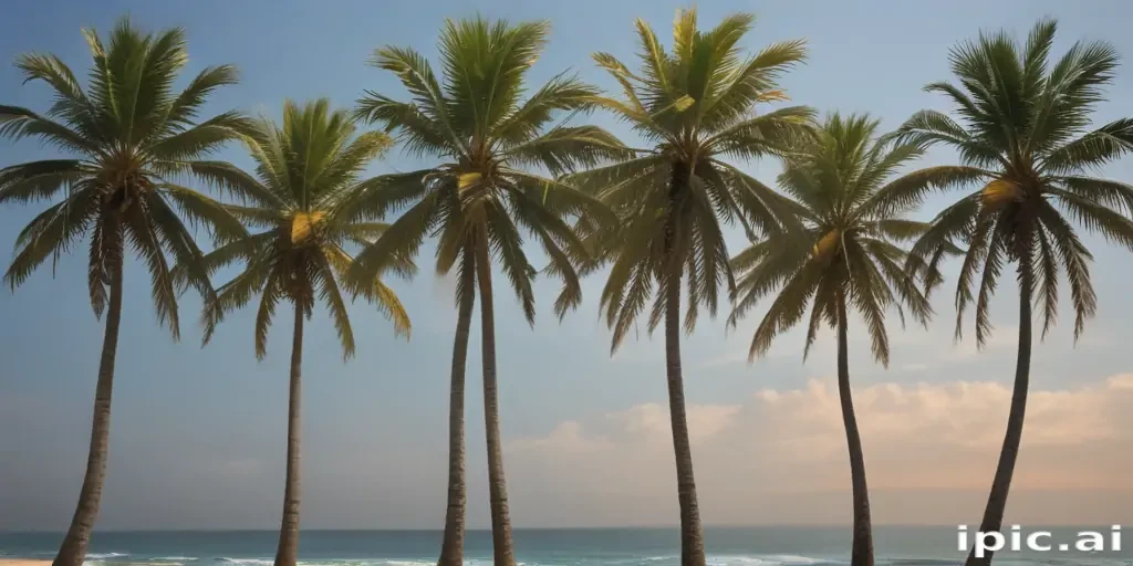 transparent palm trees