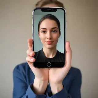 holding a phone