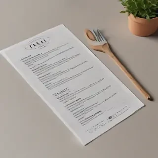 menu mock up
