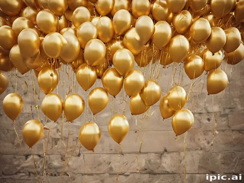 golden balloons