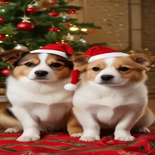 christmas dogs wallpaper